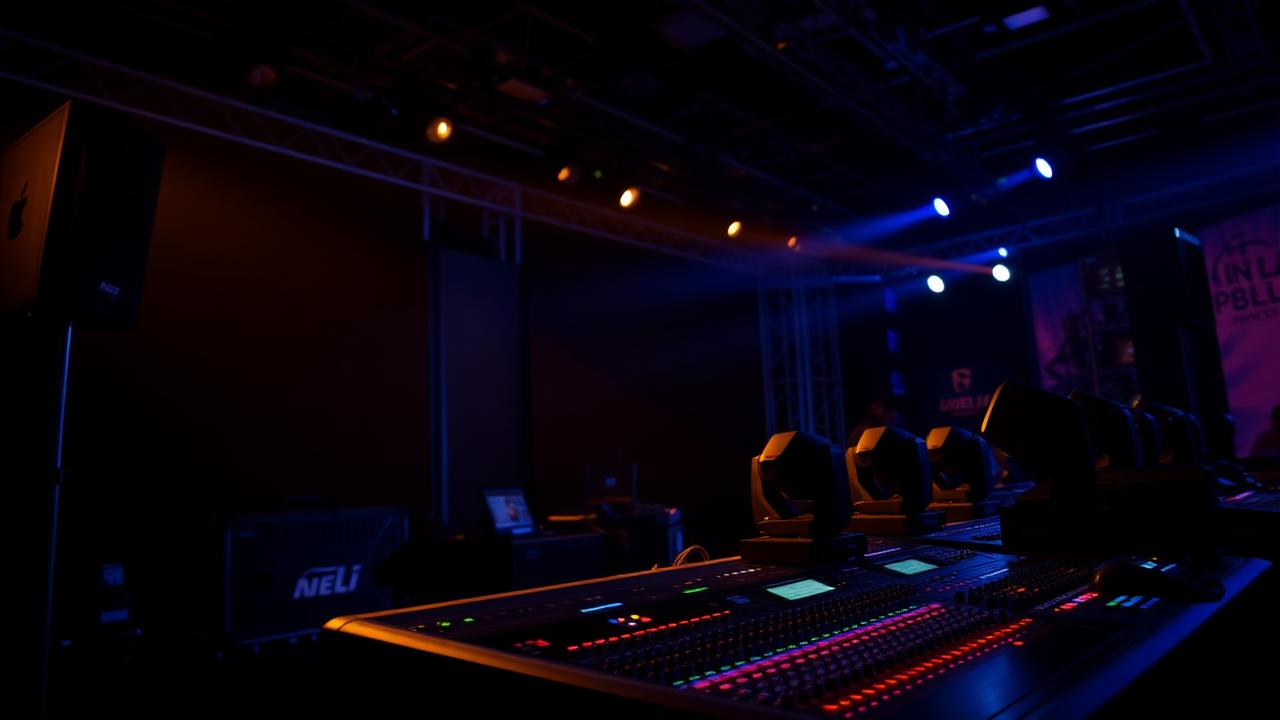 Equipo profesional de audio e iluminación para eventos en El Salvador