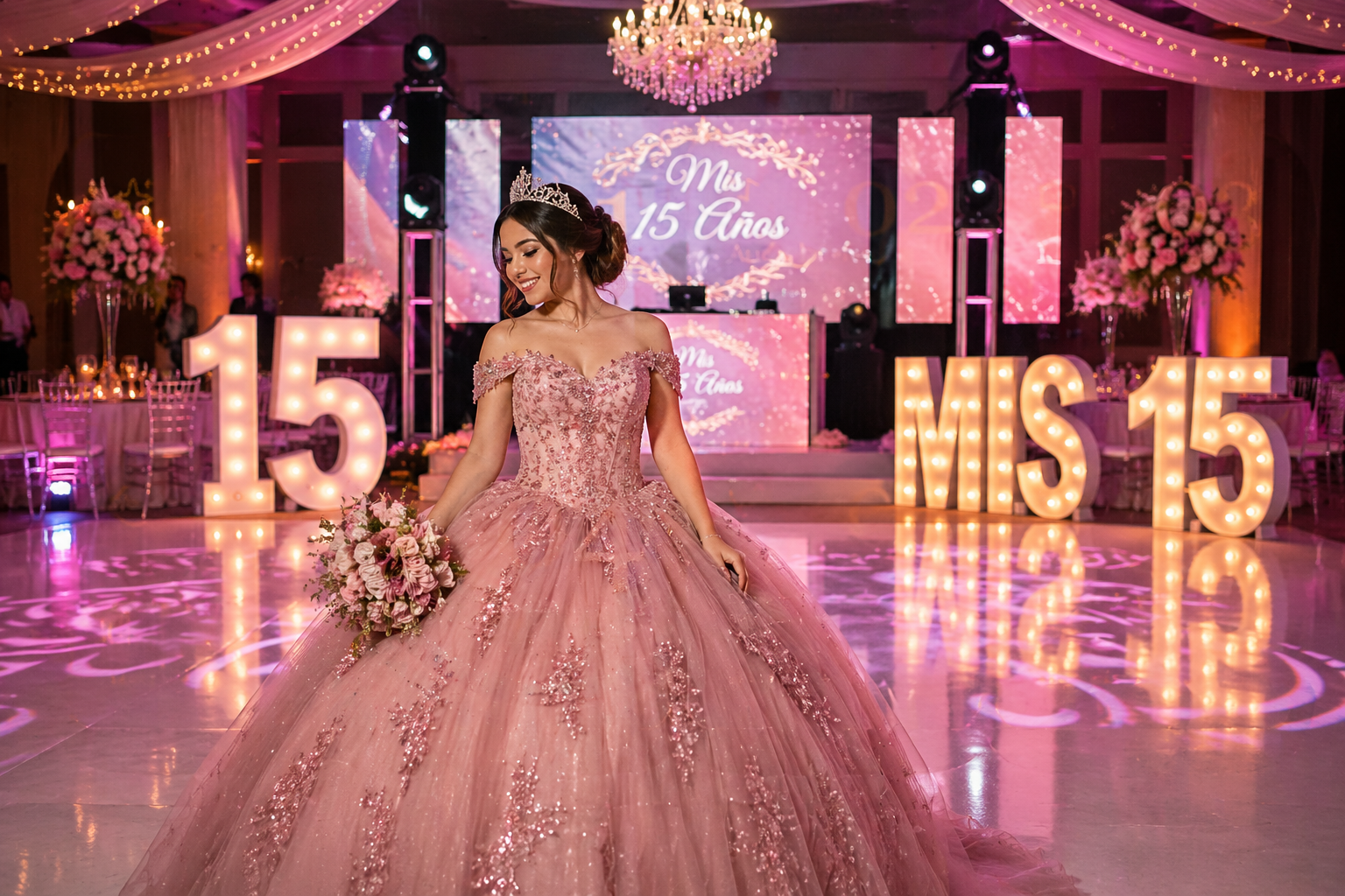 Quinceañera producida por Espace Producciones en Santa Ana